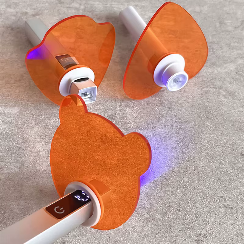 Dispositifs de Salon de beauté des ongles, déflecteur bloquant la lumière en acrylique pour lampe Uv à ongles de forme droite, lunettes de protection Anti-lumière bleue