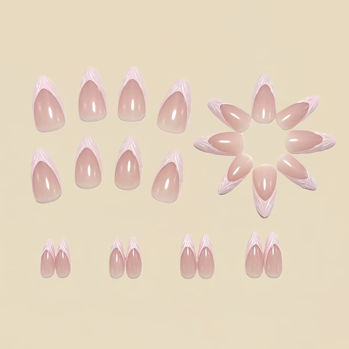 Faux ongles moyens pour femmes et filles