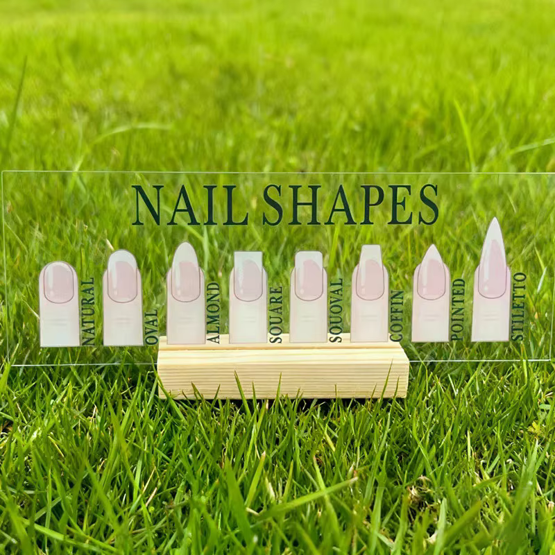 Panneau d'affichage de formes d'ongles en acrylique