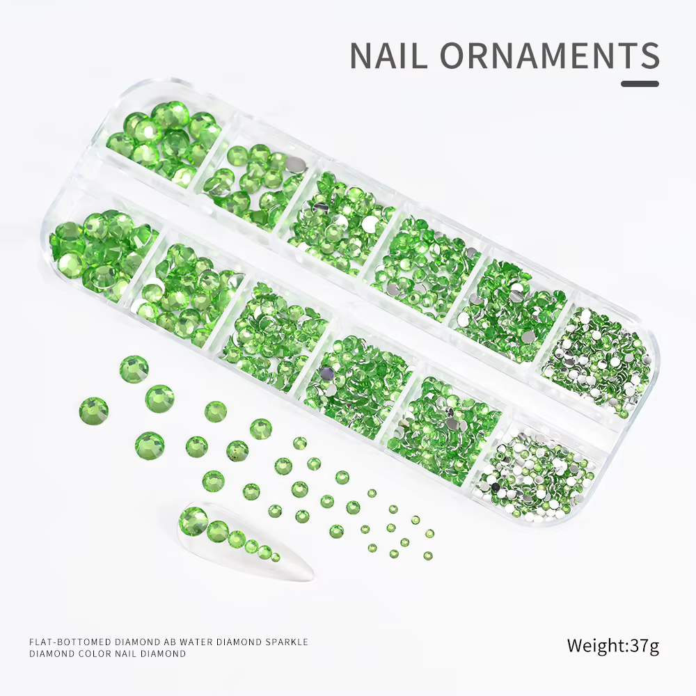 12 grilles scintillantes Rose rouge cristal strass Nail Art forme mixte diamants breloques pour ongles