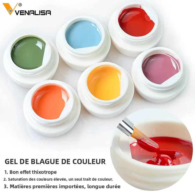 VENALISA Gel de boue de couleur-couleur Pure bricolage Nail Art Design vernis Gel UV pour manucure
