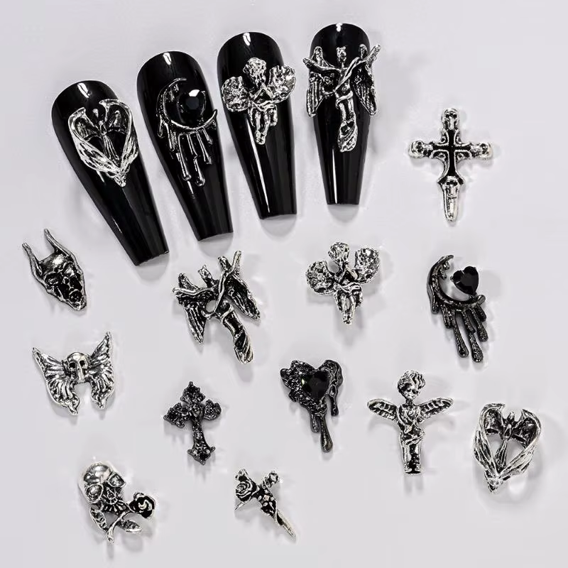 Breloques pour nail art vintage inspirées du style Y2K