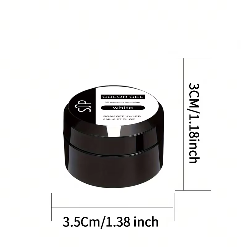 Gel de construction pour ongles 5G blanc cristallin et souple avec stylo