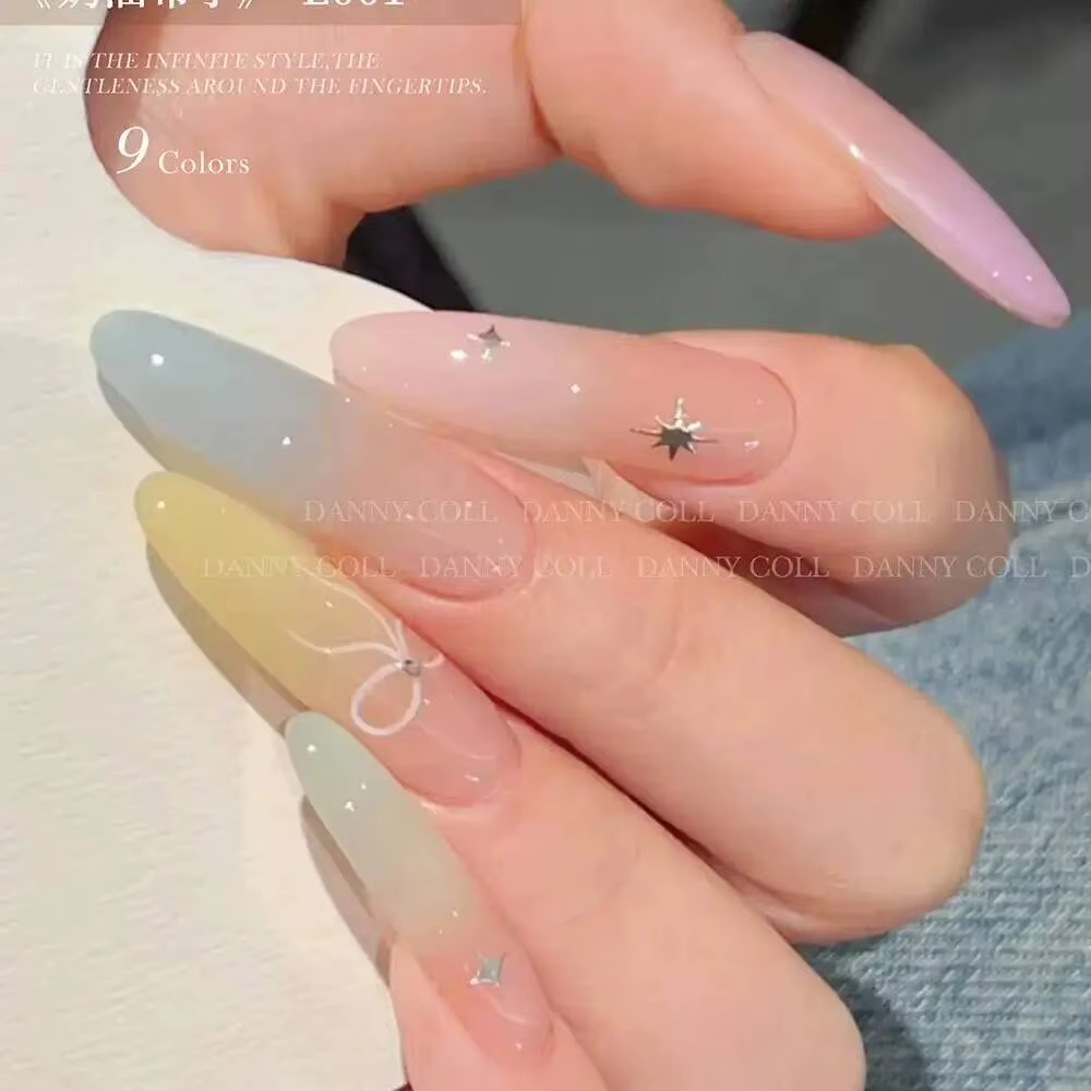 Ensemble de vernis à ongles en gel glacé printemps-été