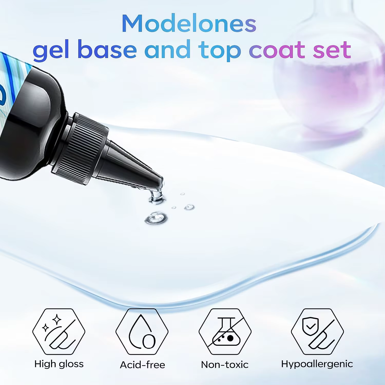 Gelpolish 100 ml sans lingette couche de finition en gel et ensemble