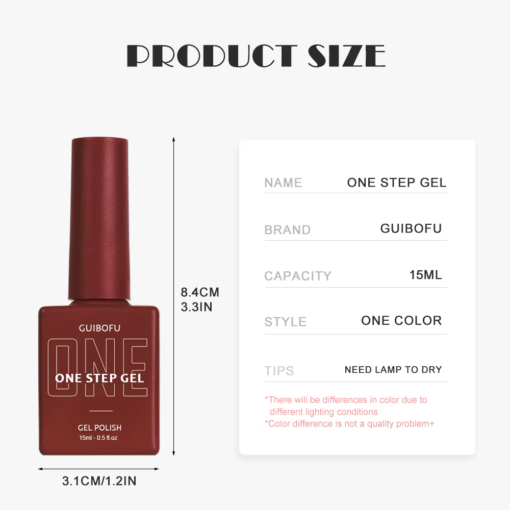 Gel 3 en 1 One Step Gel (pas besoin de couche de finition ni
