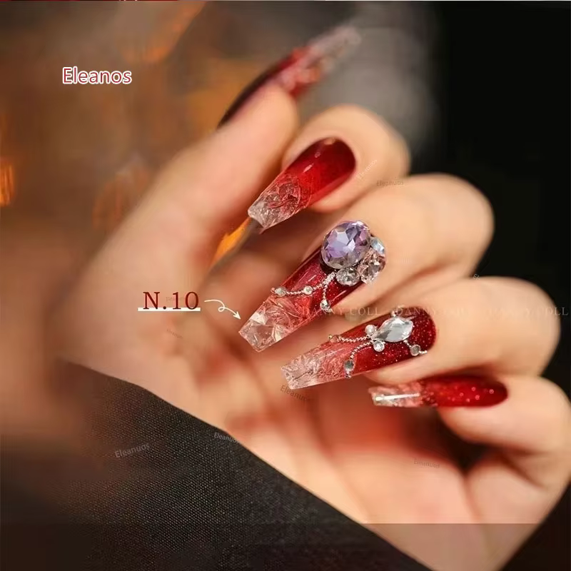Dannycoll rouge Gel photothérapie polissage 12 pièces paillettes vernis Gel trempage vin