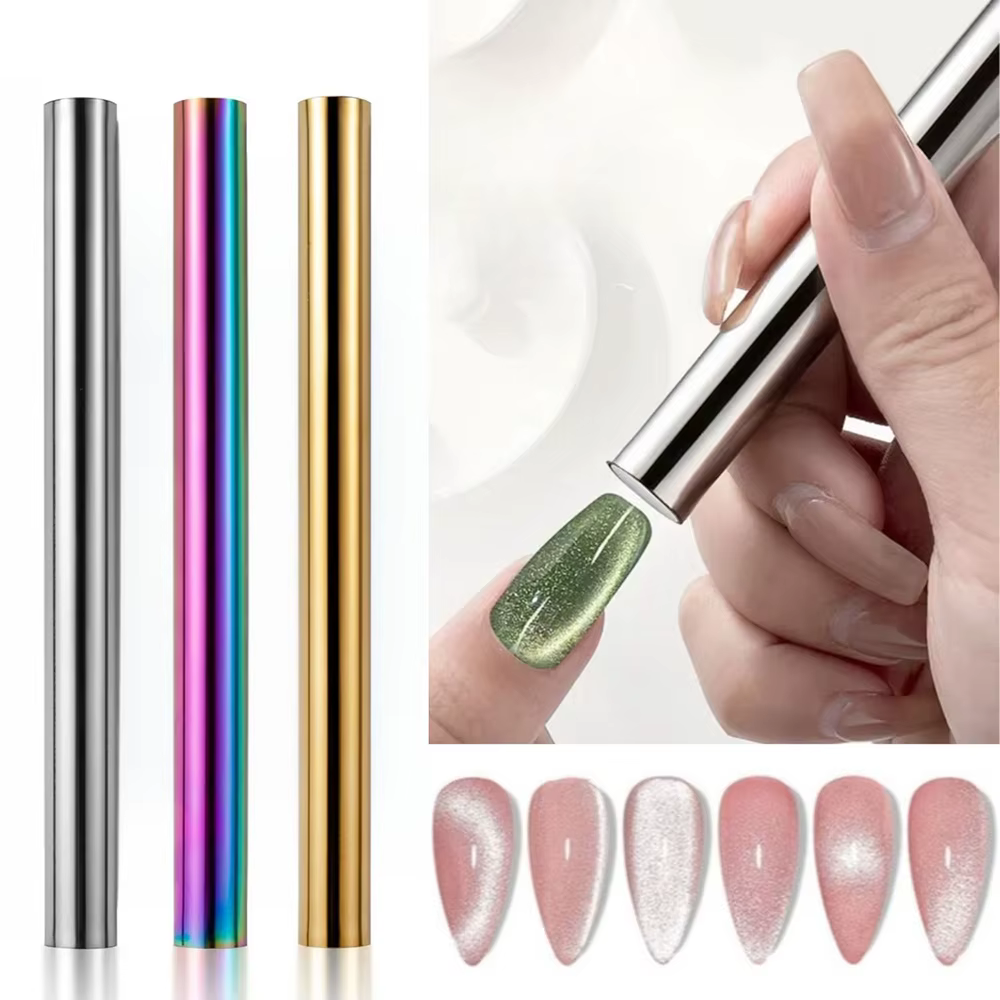 Aimant cylindrique chaud pour oeil de chat vernis Gel UV avec décoration d'art des ongles outils magnétiques d'ongle de