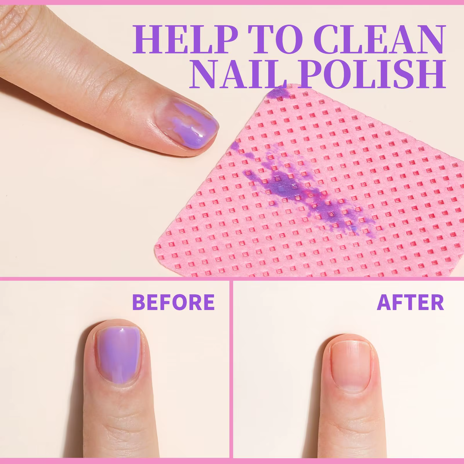 YIKOOLIN 200 pièces lingettes à ongles non pelucheuses