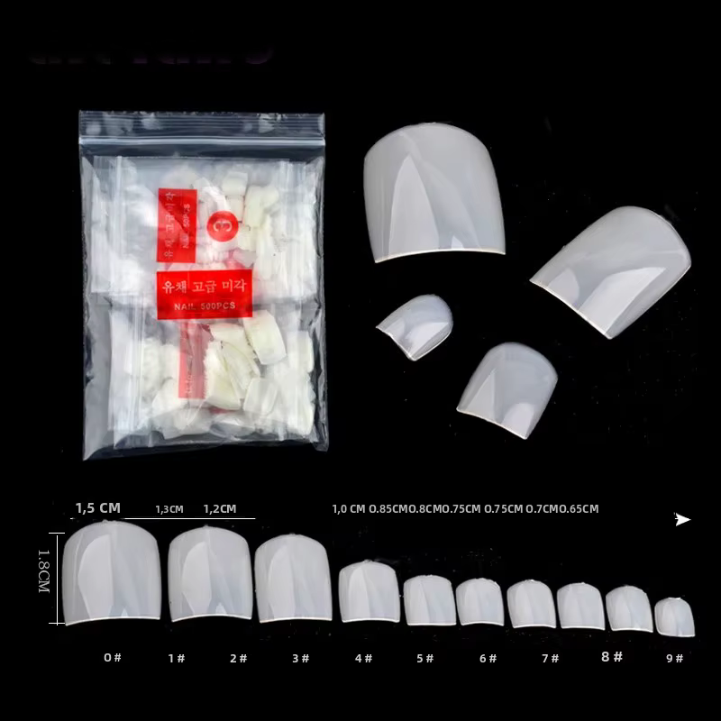 500 pièces ongles artificiels pointes français acrylique couverture complète professionnel Nail Art décor manucure