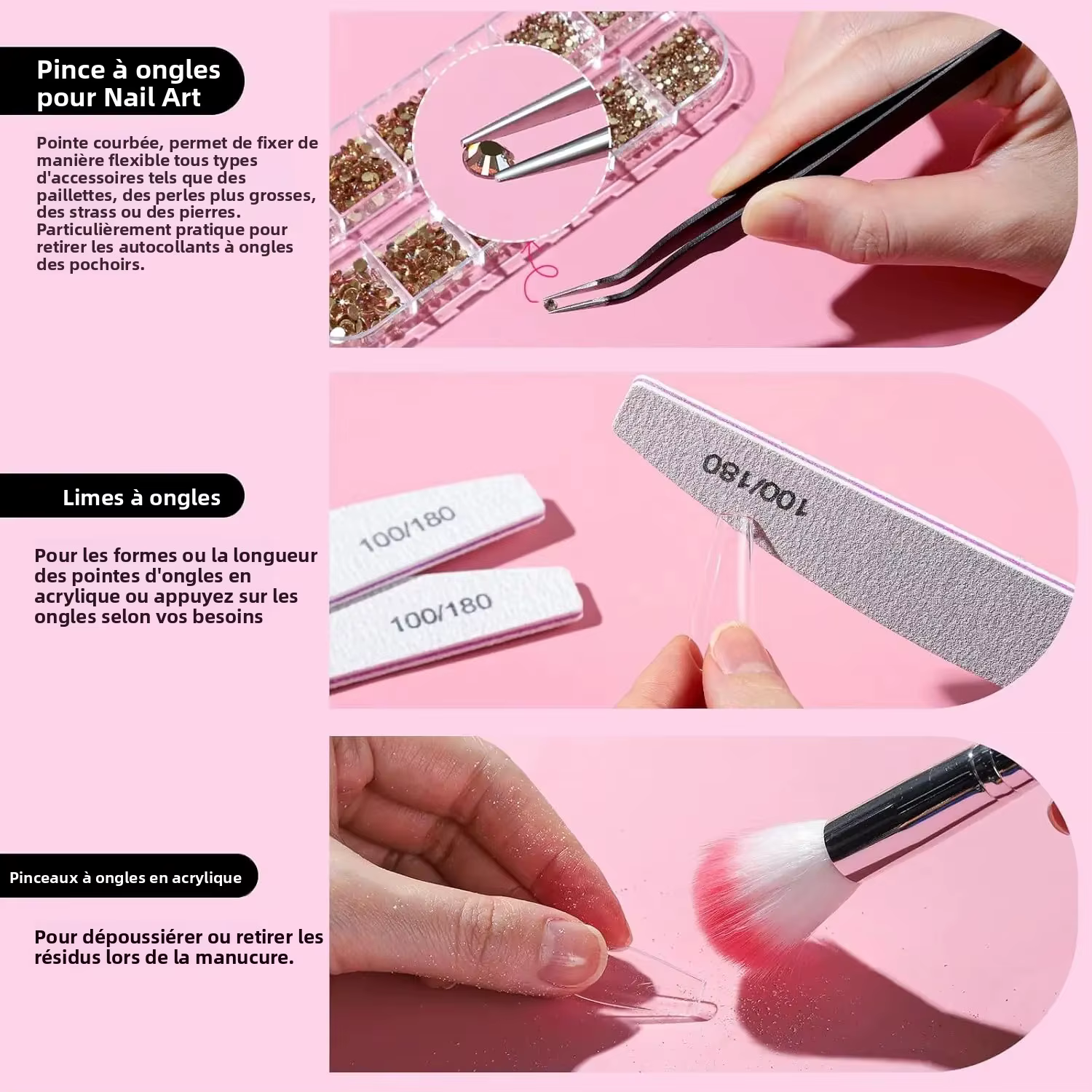 Kit complet d'outils pour ongles tout-en-un (30 pièces) – Essentiels de qualité salon pour l'art
