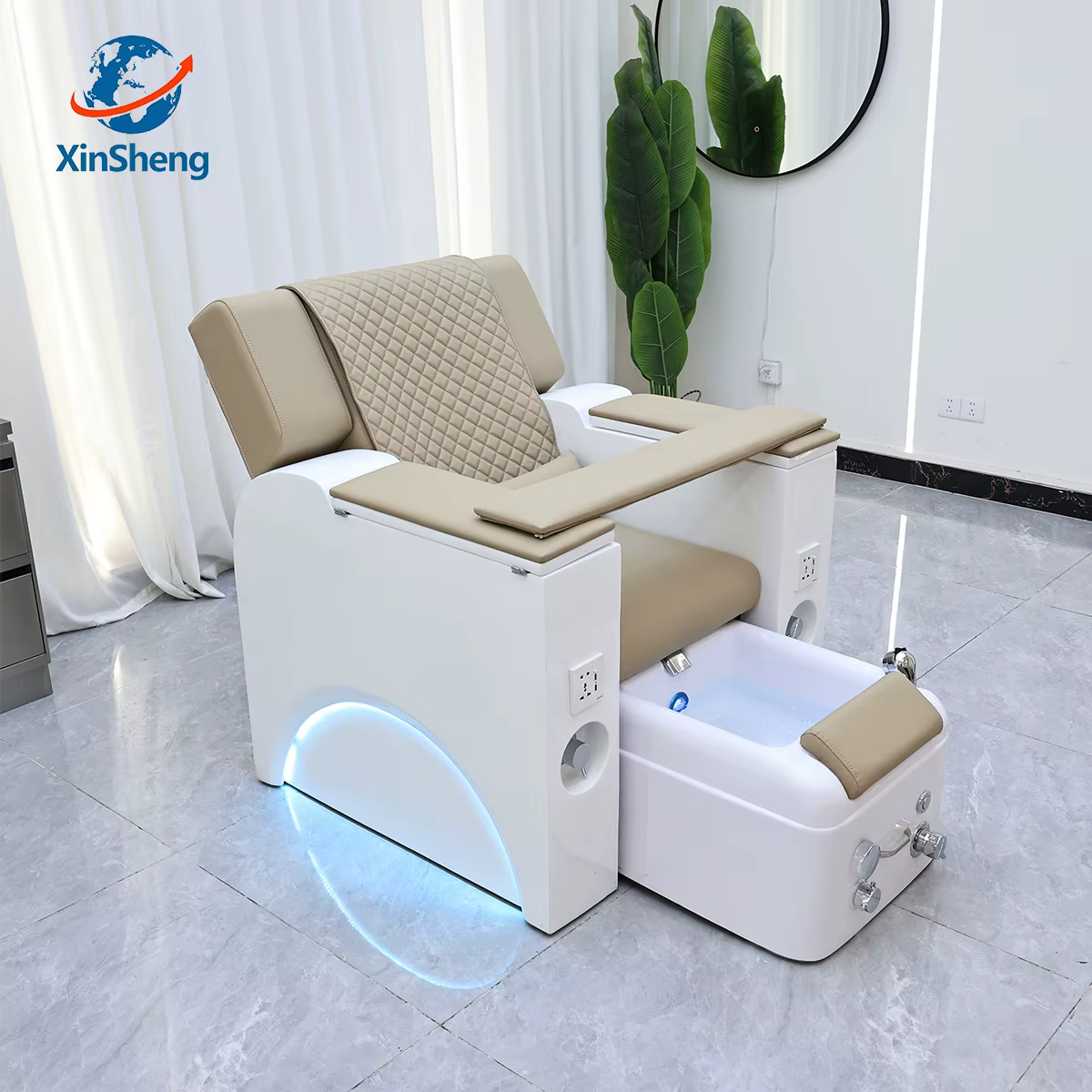 Fauteuil de pédicure électrique, canapé de salon de manucure avec massage dorsal automatique, canapé de manucure inclinable à levage, personnalisation