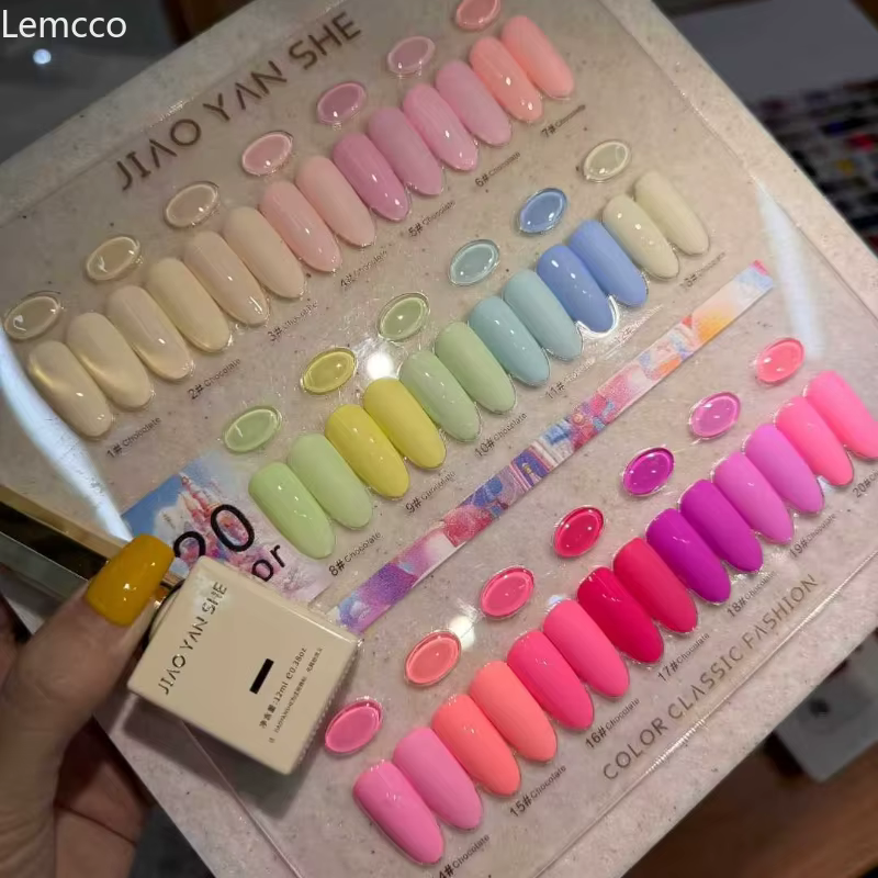 Eleanos Candy 20 couleurs 15ml Gel vernis à ongles ensemble avec carte d'affichage Semi Permanent manucure tremper Gel