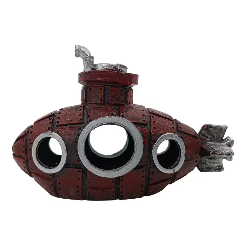 Ornements sous-marins en résine pour aquarium, décoration de réservoir de poissons, abri pour poissons et crevettes, accessoires de paysagisme pour aquarium