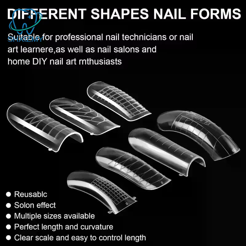 100/120 pièces modèle d'armure en cristal français formes d'ongles Extensions de manucure faux ongles conseils construction rapide Gel moule Nail Art Salon bricolage