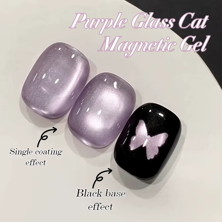 Vernis à ongles Gel œil de chat violet Dreamland hiver