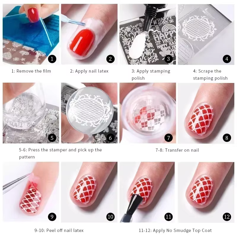 Plaques d'estampage pour ongles