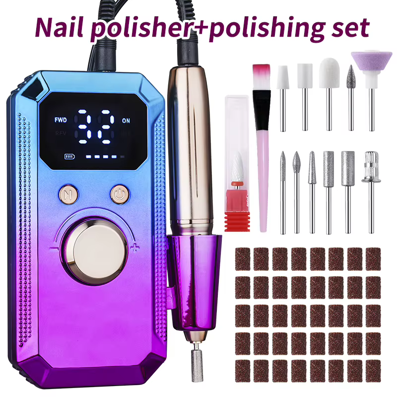 Outil professionnel portable pour le ponçage et le polissage des ongles