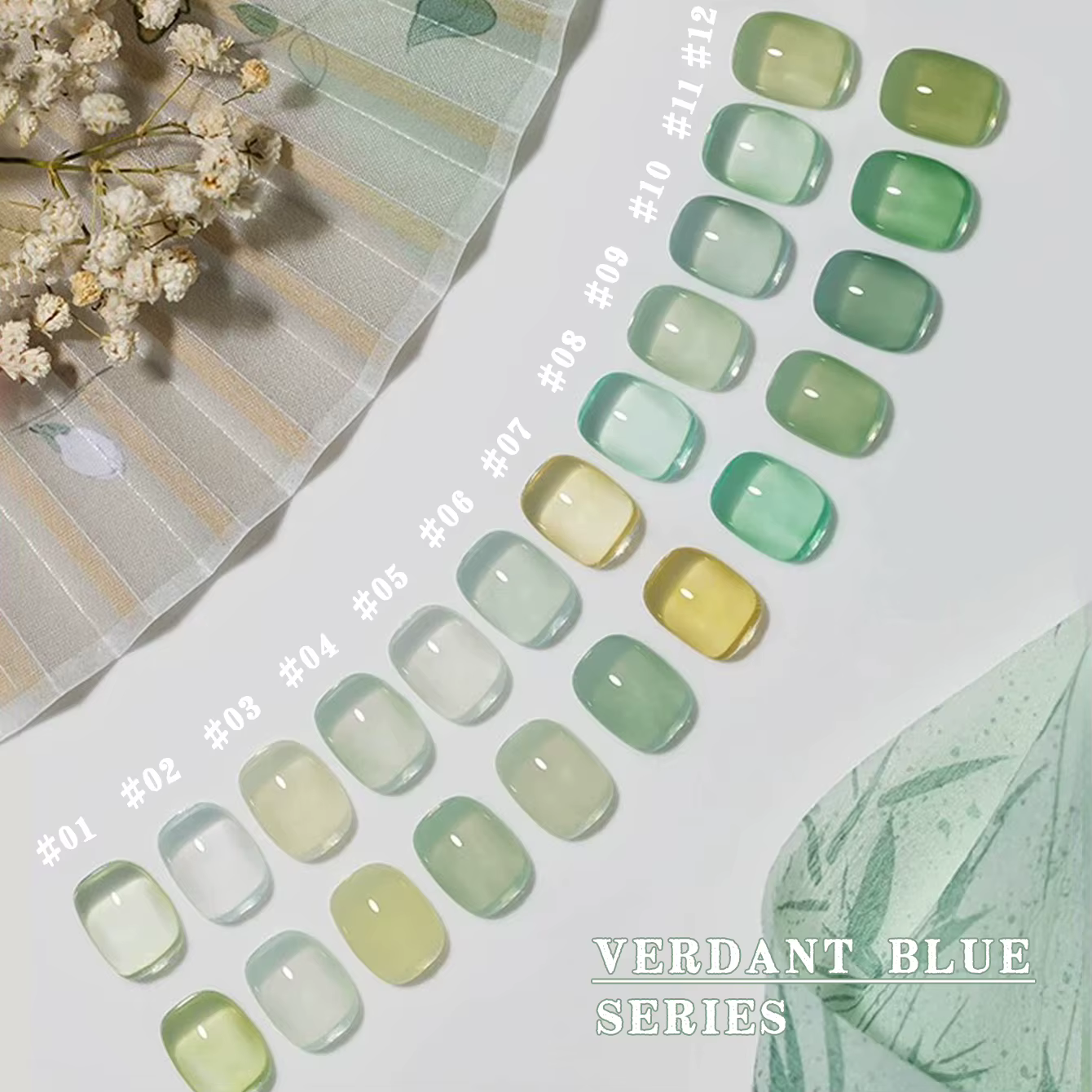 MIANEL 12ML Vernis Gel Teinte Verte Unique 2026 Nouvelle Collection Nuance Vert Lait Glacé pour une Manucure Douce et Éclaircissante