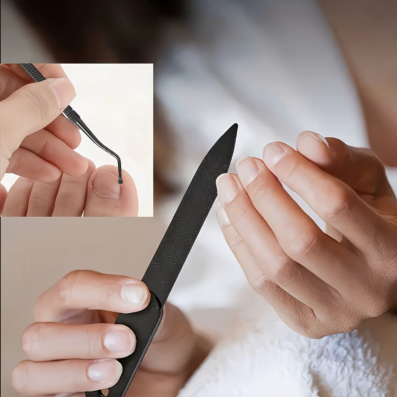Ensemble de coupe-ongles avec manche long | Essentiel pour la réparation des pieds | Conception ergonomique | Structure