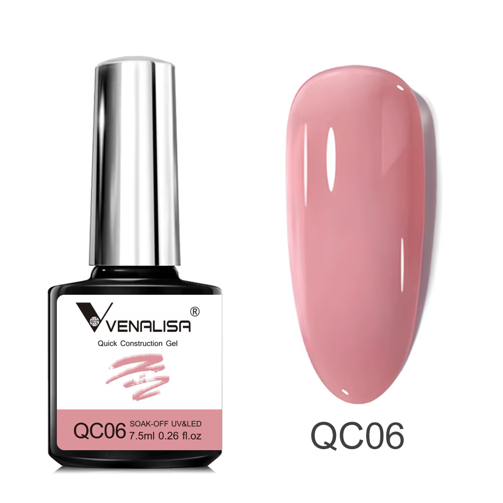 VENALISA 7.5ml Gel de Construction rapide Semi Transparent gelée couleur vernis à ongles renforcement tremper UV LED Gel rose nu
