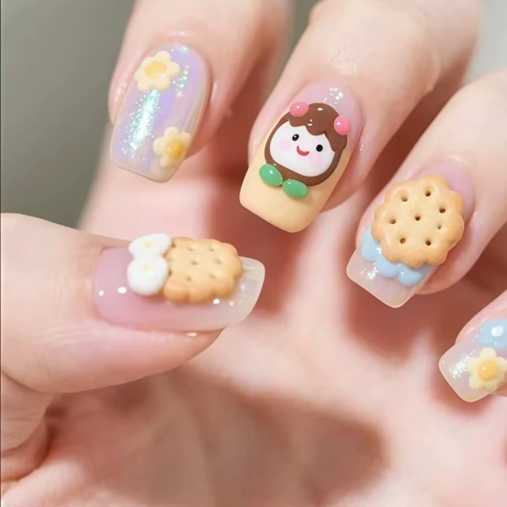 Moule à ongles en forme de biscuits