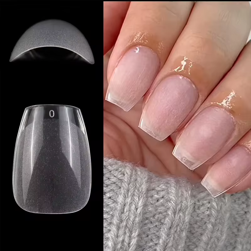 120 pièces XXS Super court amande couverture complète sculpté Gel souple ongles conseils presse sur Capsule Americaine
