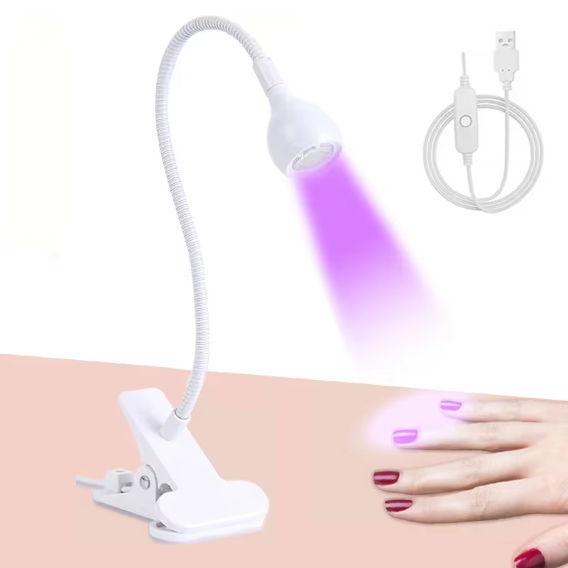 Sèche-ongles lampe UV ultraviolette Mini bureau à clipser Flexible USB Gel durcissement manucure pédicure outils