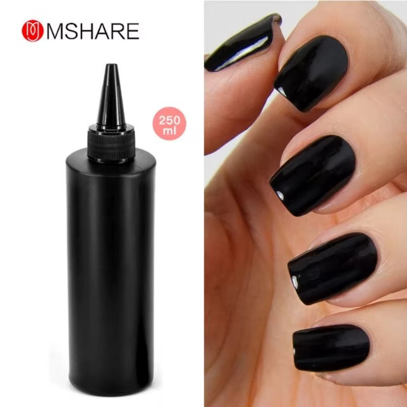 MSHARE 250ml noir blanc couleur des ongles
