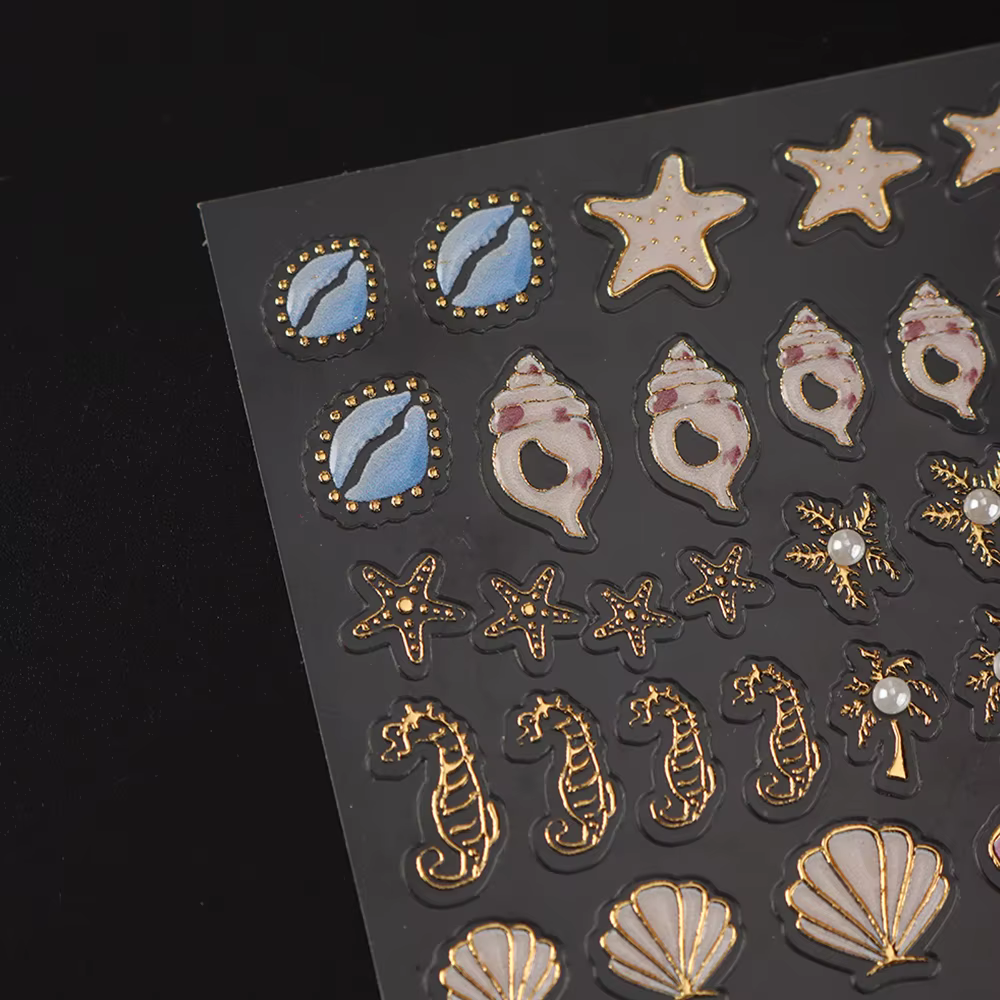 Autocollants 3D pour ongles Thème Océan Estival