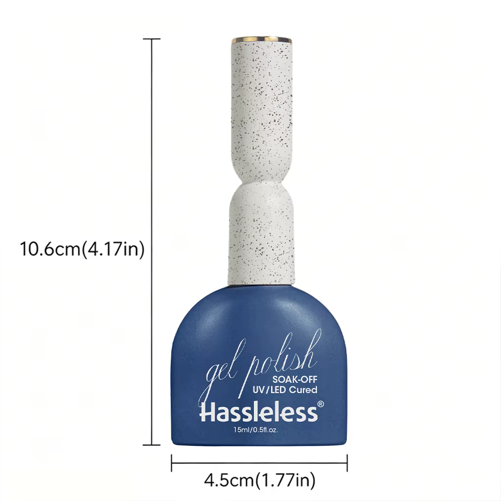 Vernis à ongles gel bleu-gris profond Hassleless 15 ml