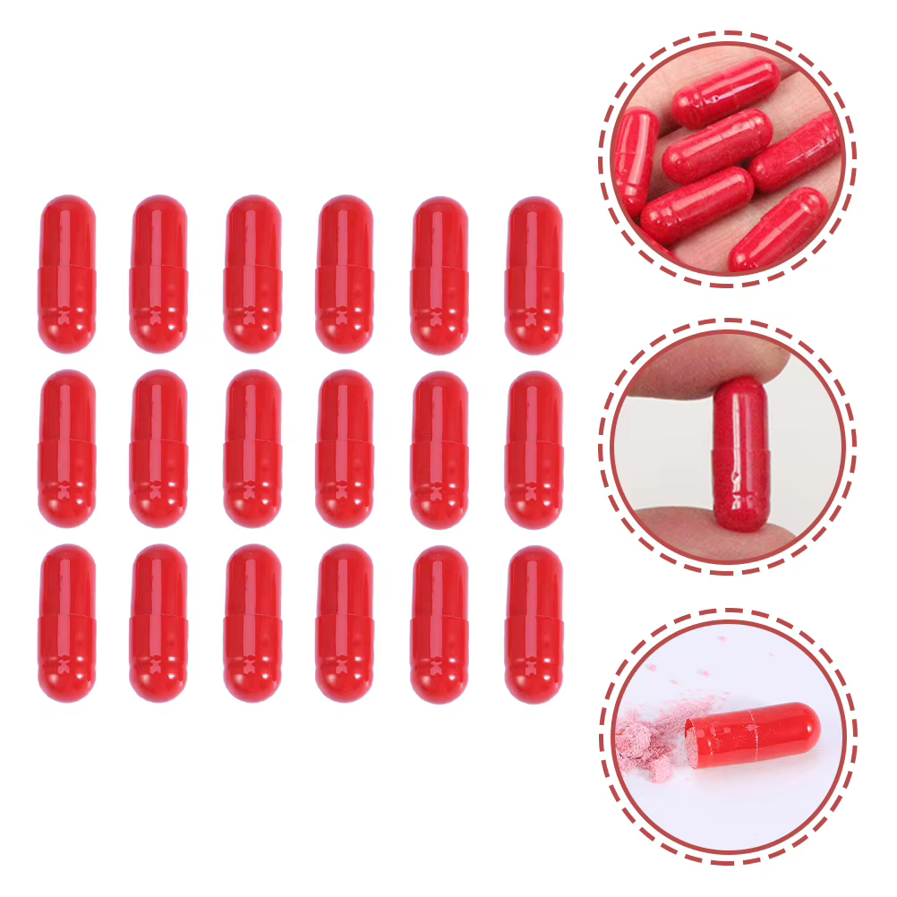 Capsules de Faux Sang Effrayantes, Accessoires de Maquillage d'Halloween, 50 Pièces