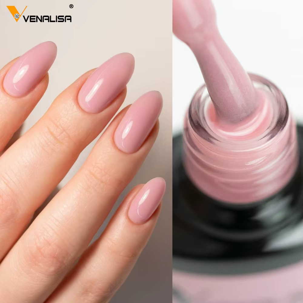 VENALISA Base en caoutchouc manteau couleur bébé Boomer couverture nue français ongles Camouflage tremper UV LED gelée translucide Semi Permanent