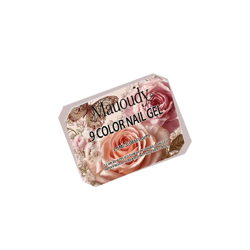Nail Art UV en gel solide à 9 panneaux de style printemps et automne : breloque