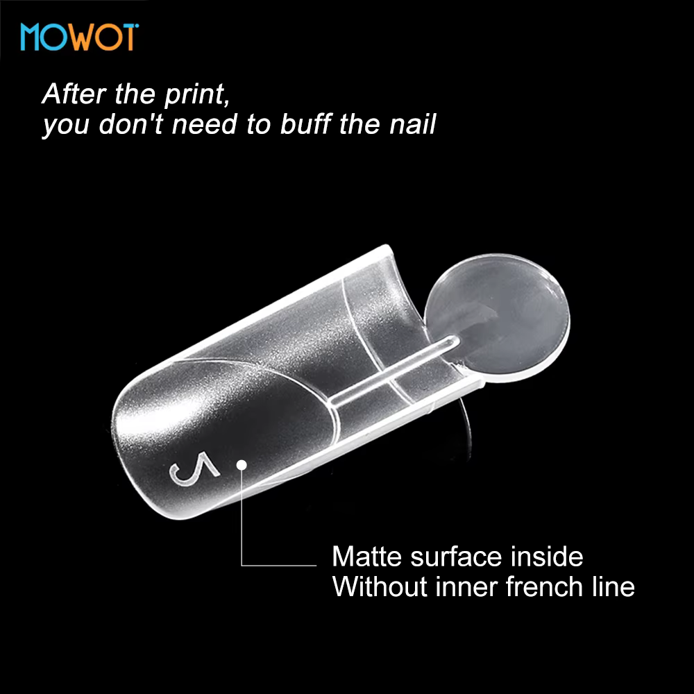 MOWOT Moules à ongles double face effet mat 140 pièces pour extension rapide
