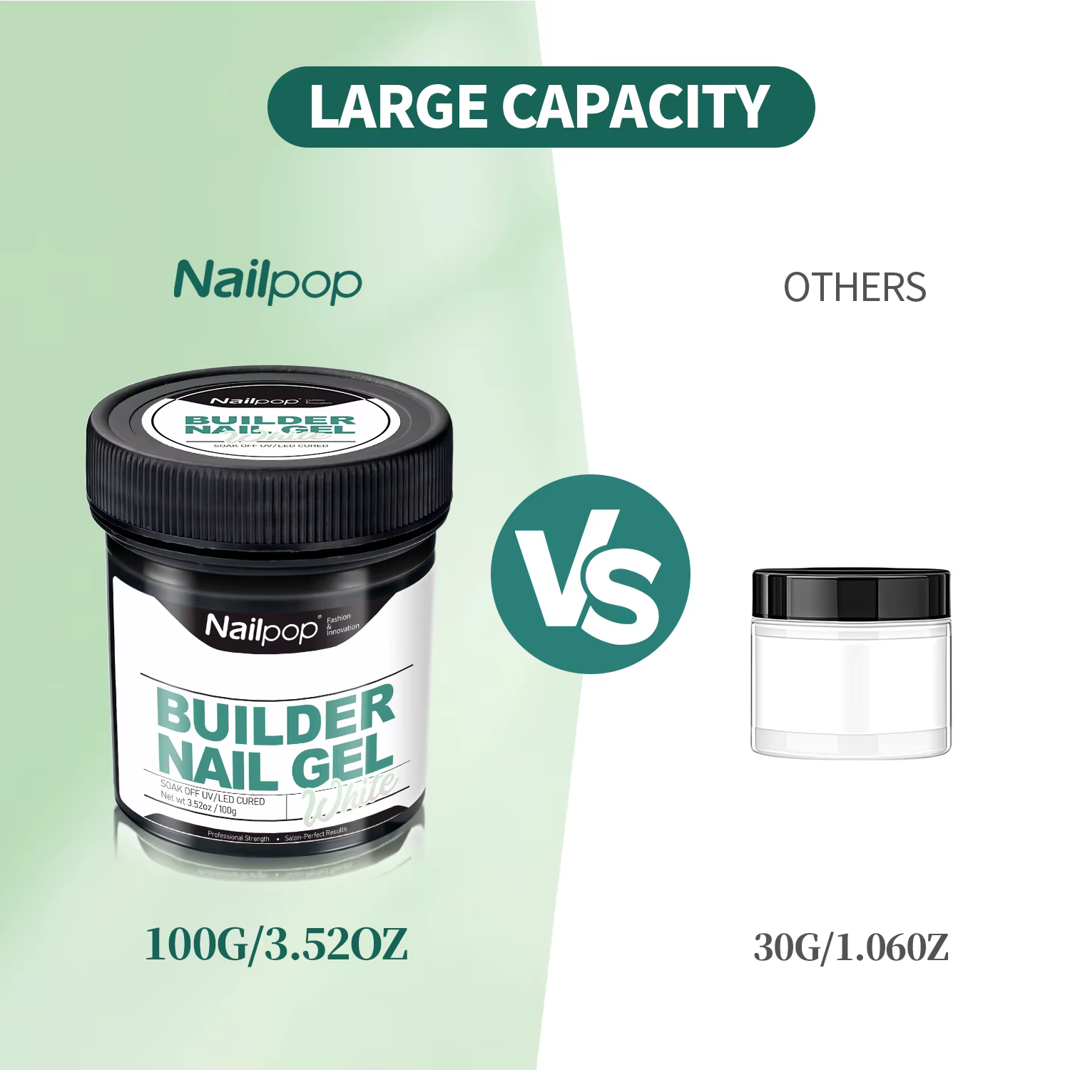 Nailpop 30/100g Gel dur laiteux lisse UV Gel pour ongles pour Extension rapide longue durée tremper le constructeur d'ongles Gel Nail Art manucure