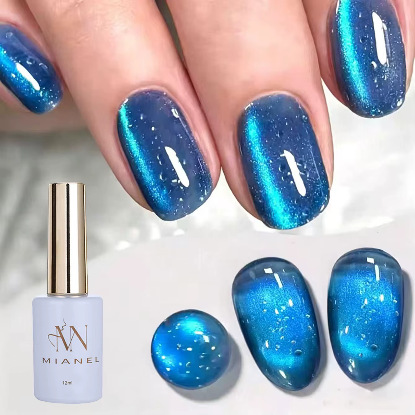 MIANEL 12ML 2026 Nouveau Gel Polish Magnétique Effet Œil de Chat Vitalité Bulle d'Eau Populaire Gel