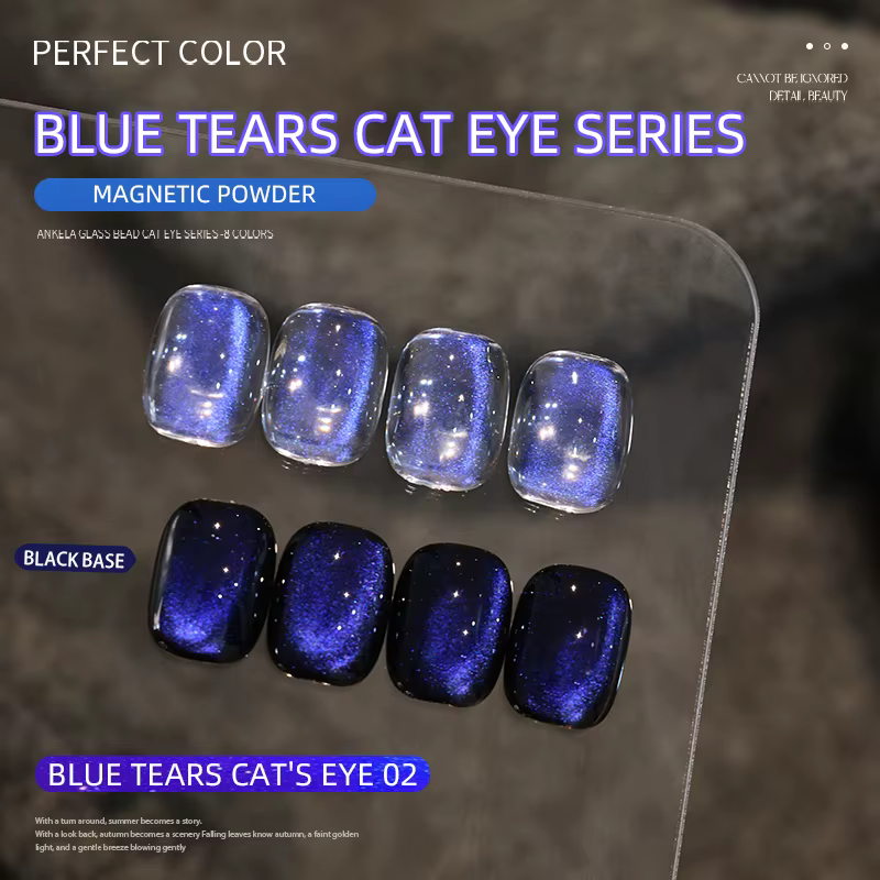 Vernis Gel Magnétique Effet Œil de Chat Bleu PERFECT COLOR Blue Tears