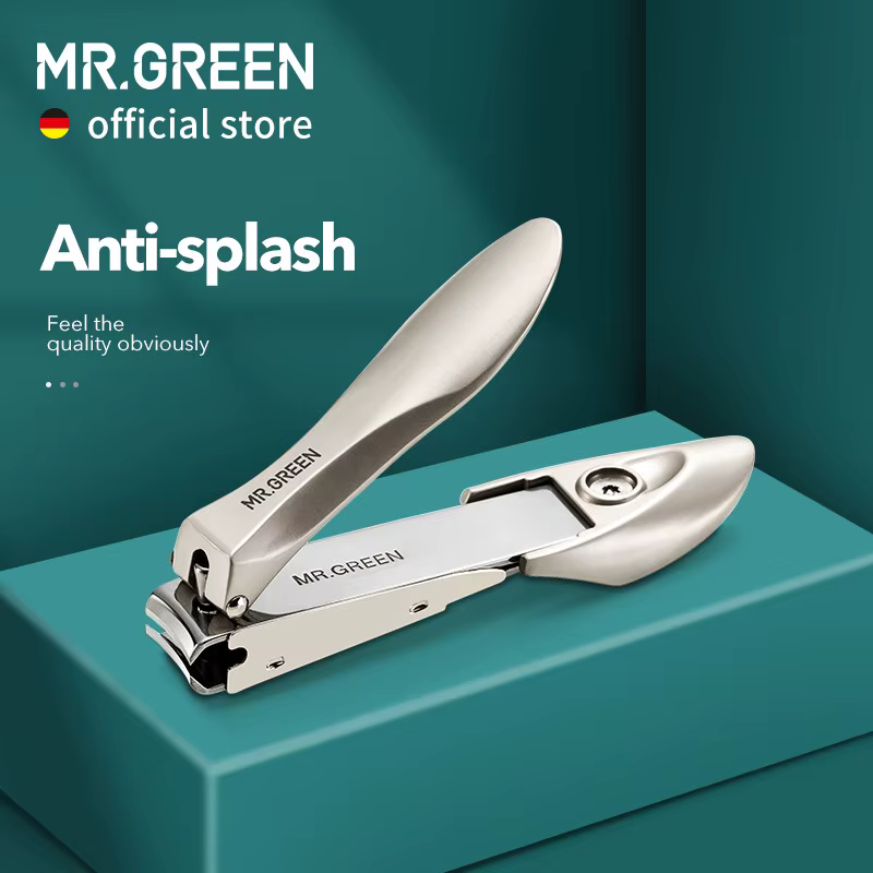 MR.GREEN-Coupe-ongles anti-éclaboussures en acier inoxydable