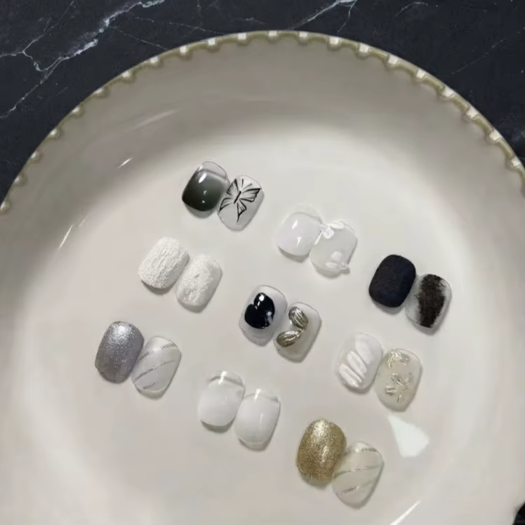 Vernis à ongles solide 9 couleurs, gel de peinture noir et blanc, vernis à ongles solide populaire à haute saturation, utilisé pour le nail art