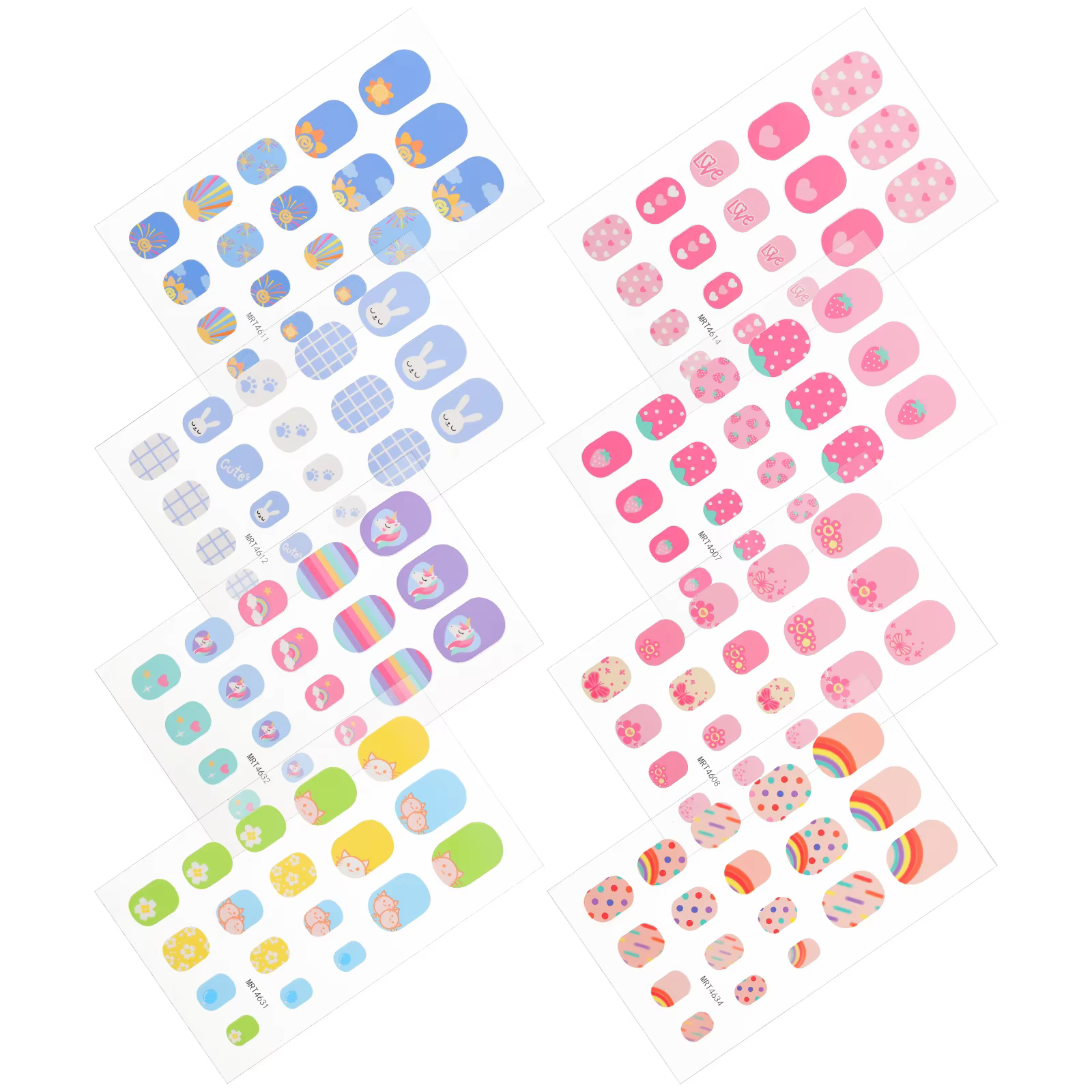 Autocollants pour ongles imperméables pour enfants
