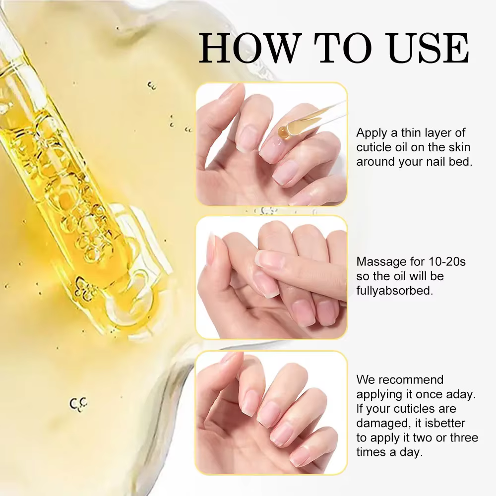 Huile nutritive pour cuticules et ongles