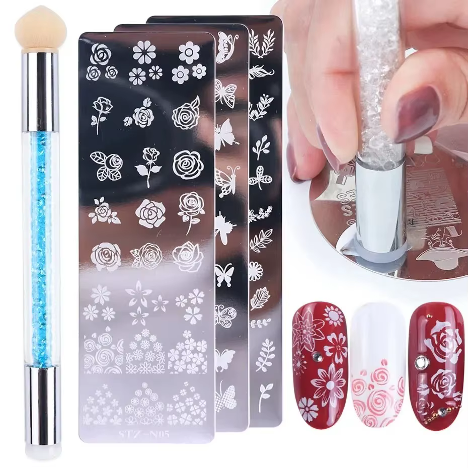 Ensemble de plaques d'estampage pour ongles