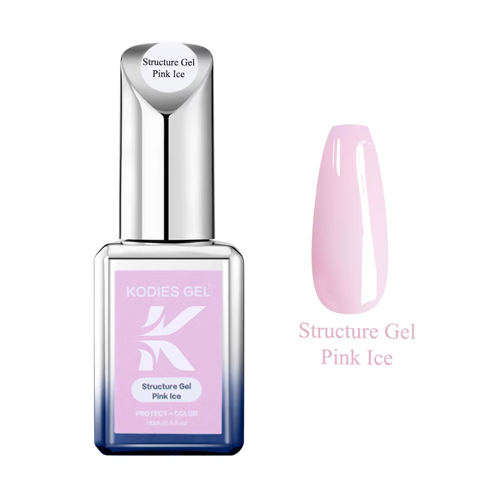 KODIES GEL rose glace caoutchouc Base Gel vernis à ongles Structure translucide Camouflage Gel