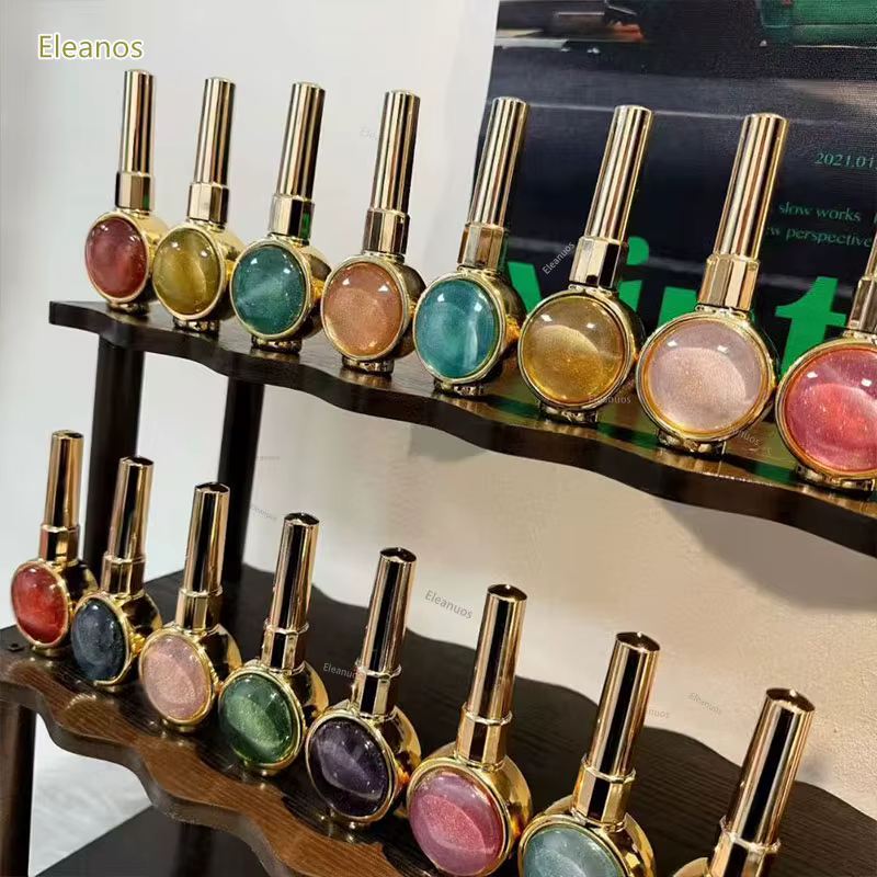 Eleanuos Gel Polish Effet Œil de Chat 24PCS Vernis Semi-Permanent UV Sansu Magnétique Gel Brillant
