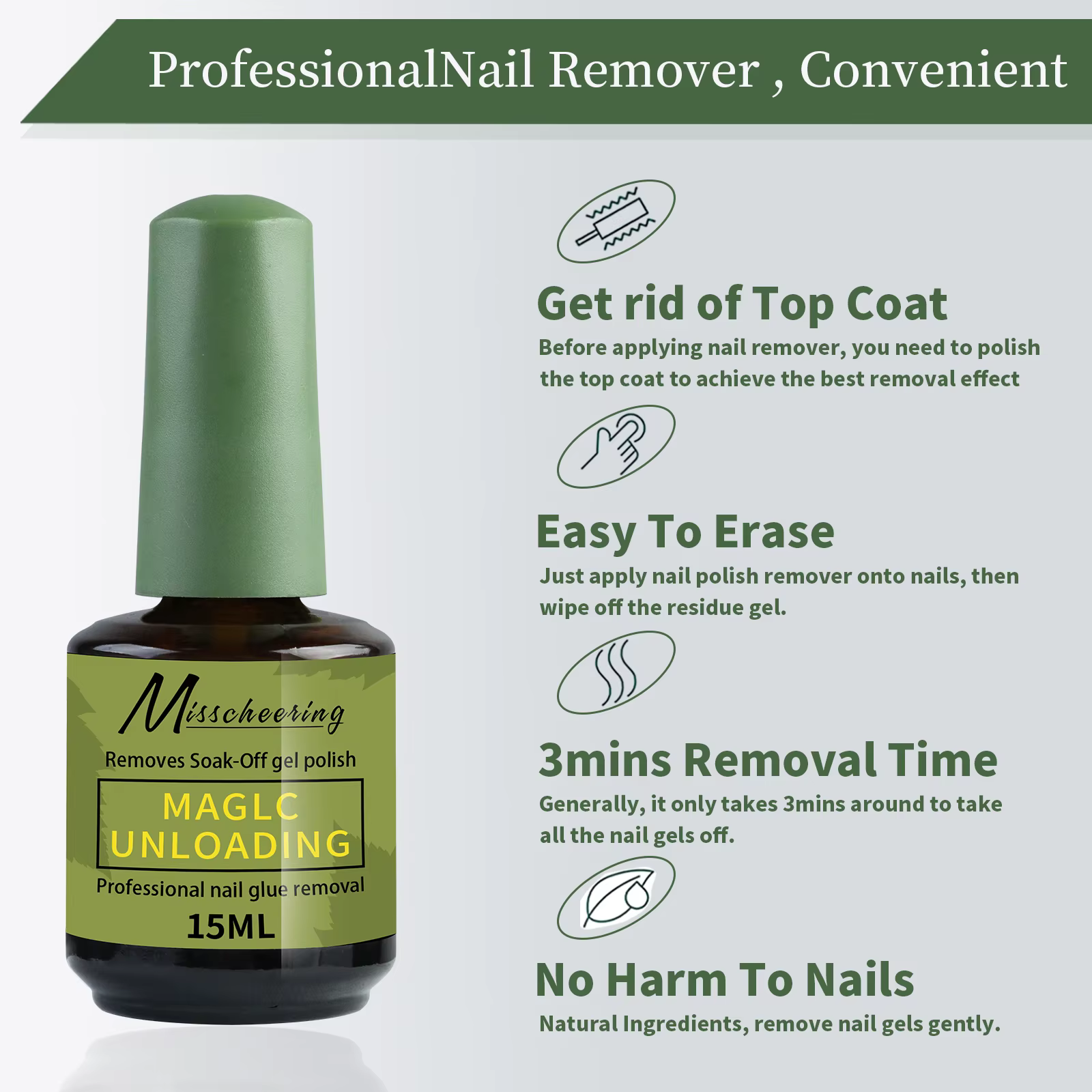 Dissolvant de vernis à ongles magique rapide