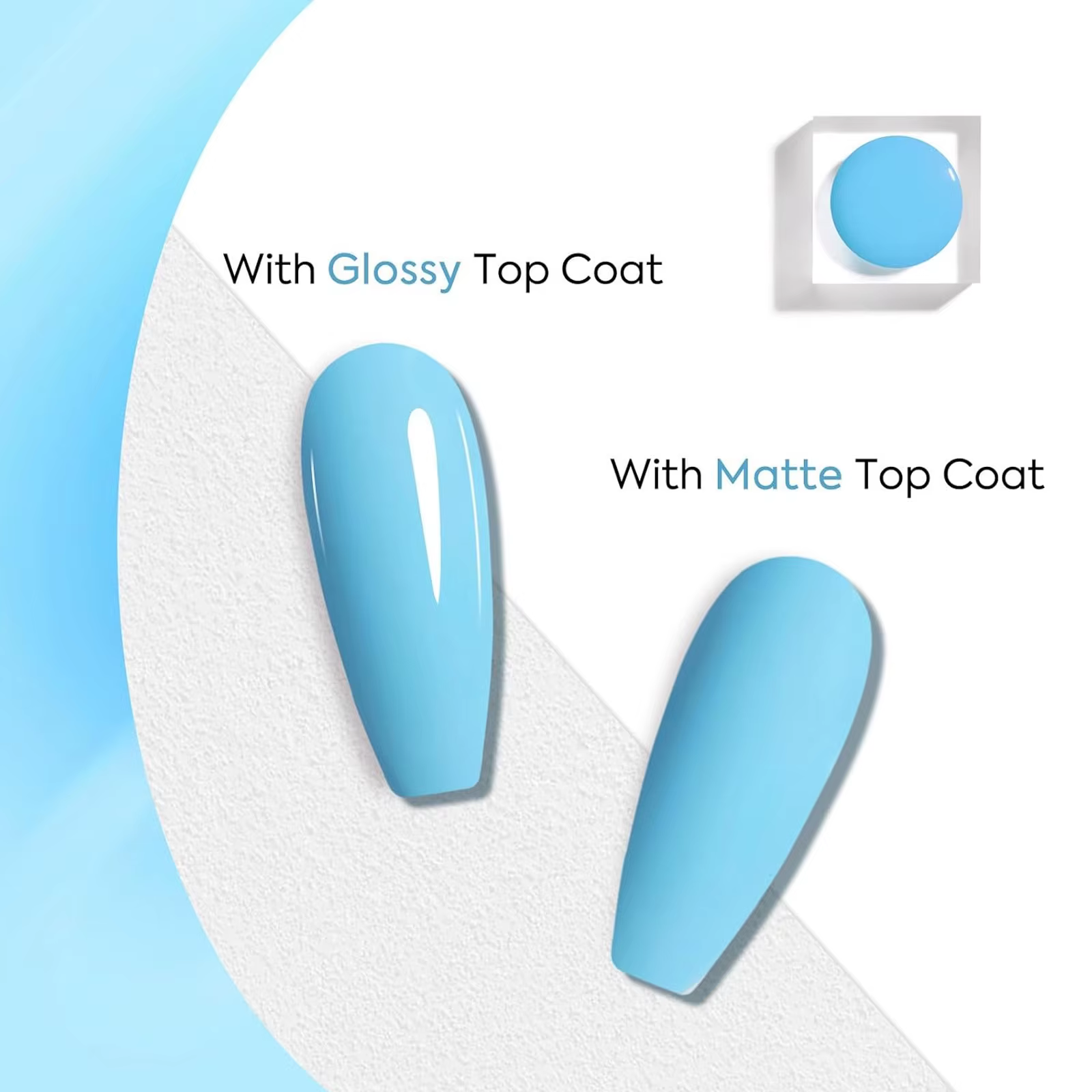 QAZIXU Vernis à ongles gel bleu ciel semi-permanent UV LED