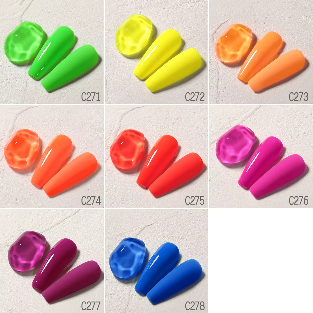 CANSettlement-Verhéritage à ongles néon arc-en-ciel