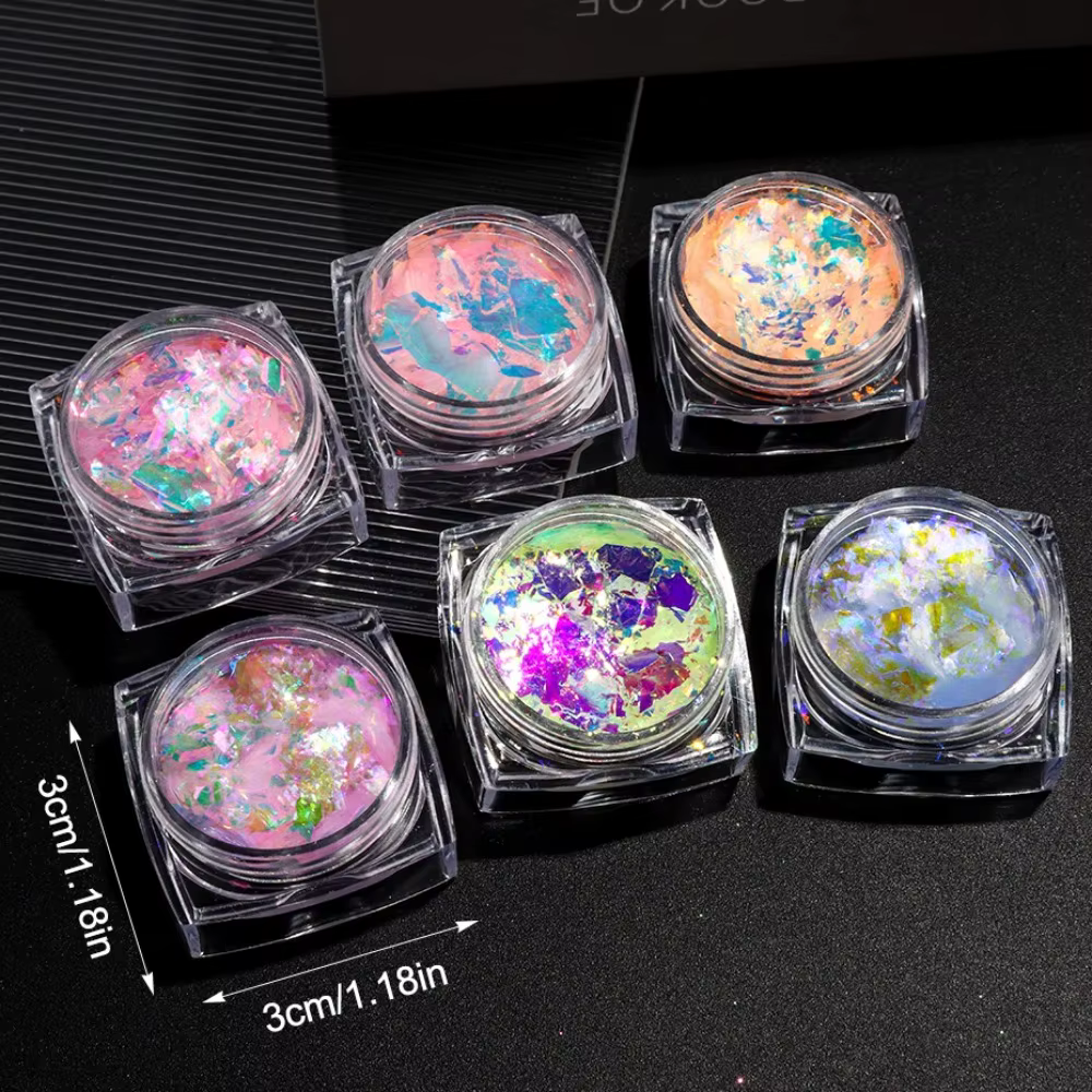 Paillettes pour ongles Aurora Opal