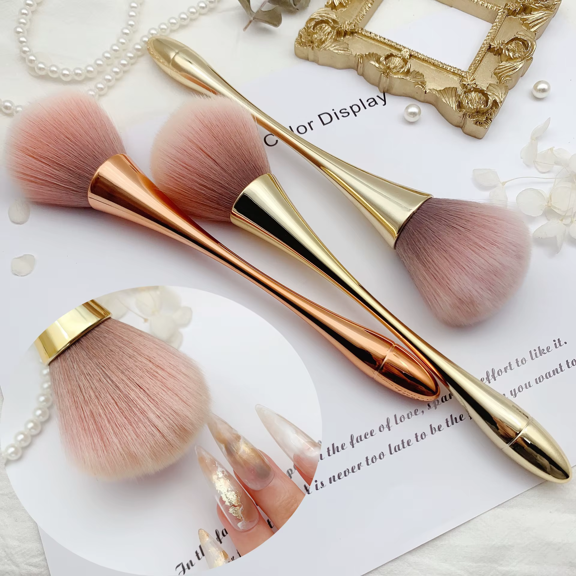 Brosse pour Nail Art, brosse anti-poussière pour manucure